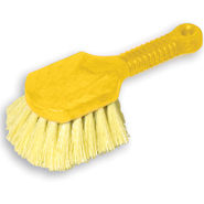 Rubbermaid® Commercial Long Handle Scrub, Yellow Synthetic Bristles, 20  Brush, 20 Gray Plastic Handle